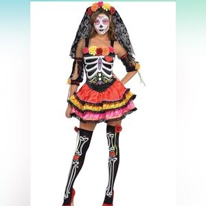 Adult Halloween costume, Day of The Dead Senorita Costume - Medium (6-8) NEW